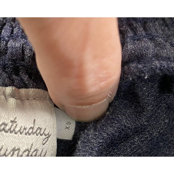 Anthropologie SATURDAY SUNDAY Sweatpants Pull On Sz XS Blue Casual Lounge 16-9 - Picture 10 of 11